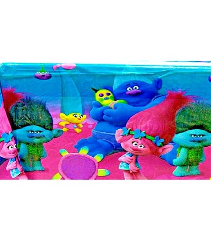 Amazon.com: Trolls World Tour Multicolor Plastic Table Cover - 54